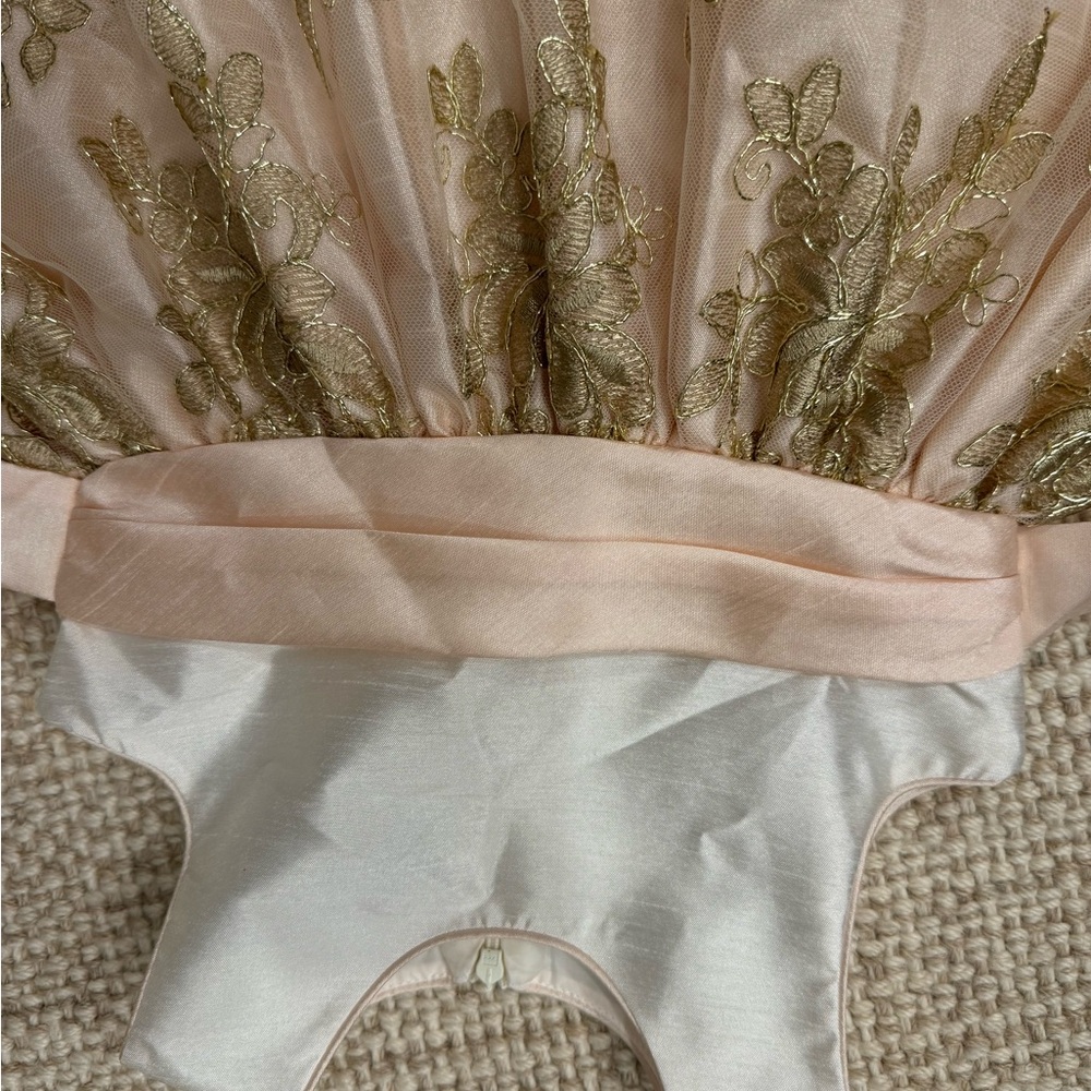 Jane Copeland Girl’s Dress Pink and Gold and Cream 3T - Picture 7 of 8